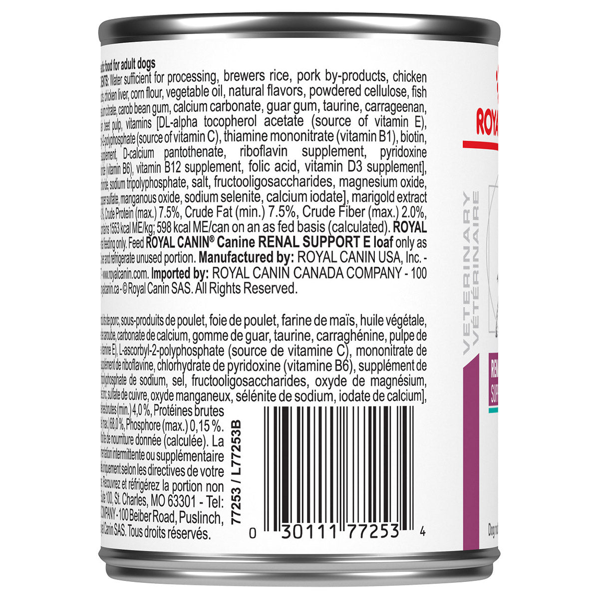 Canine RC Renel Support E Loaf 12 x 385gm Cans