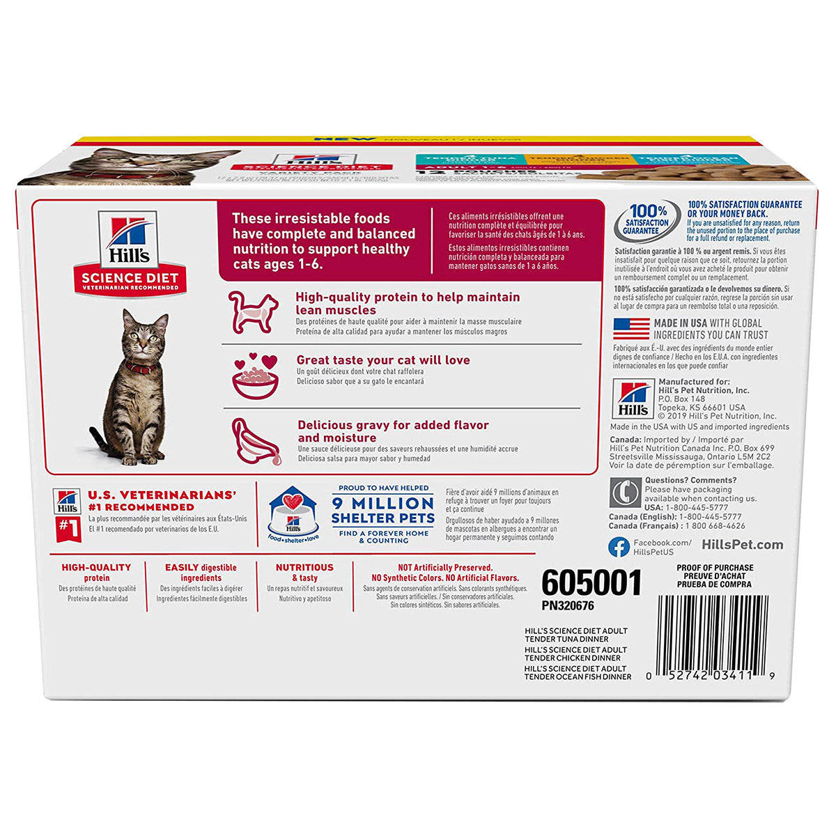 Feline Science Diet Adult Variety Pack 1-6 12 x 2.80z