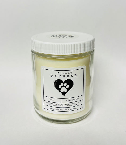 Almond Oatmeal Bereavement Soy Candle